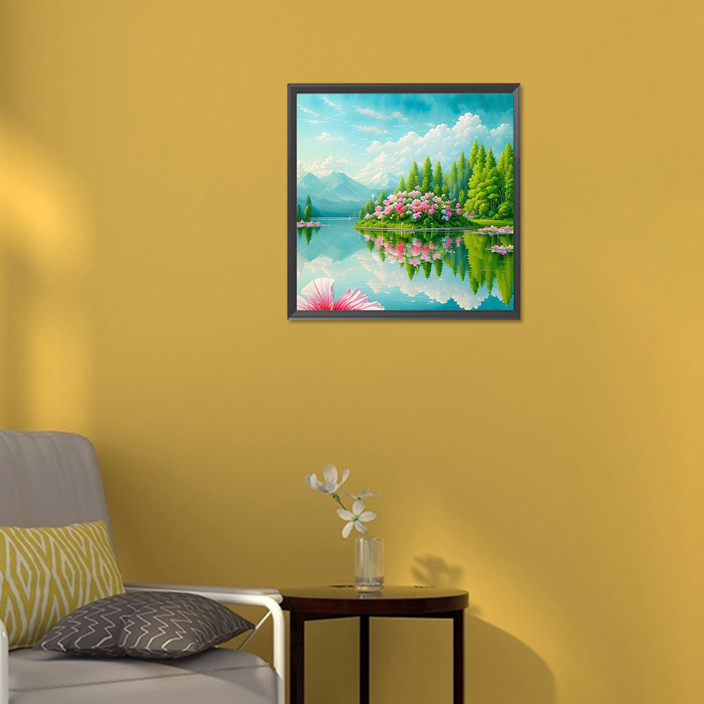 Landscape - Full Round Drill Diamond Painting 30*30CM