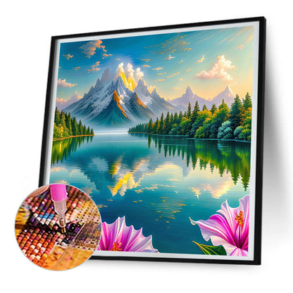 Landscape - Full Round Drill Diamond Painting 30*30CM