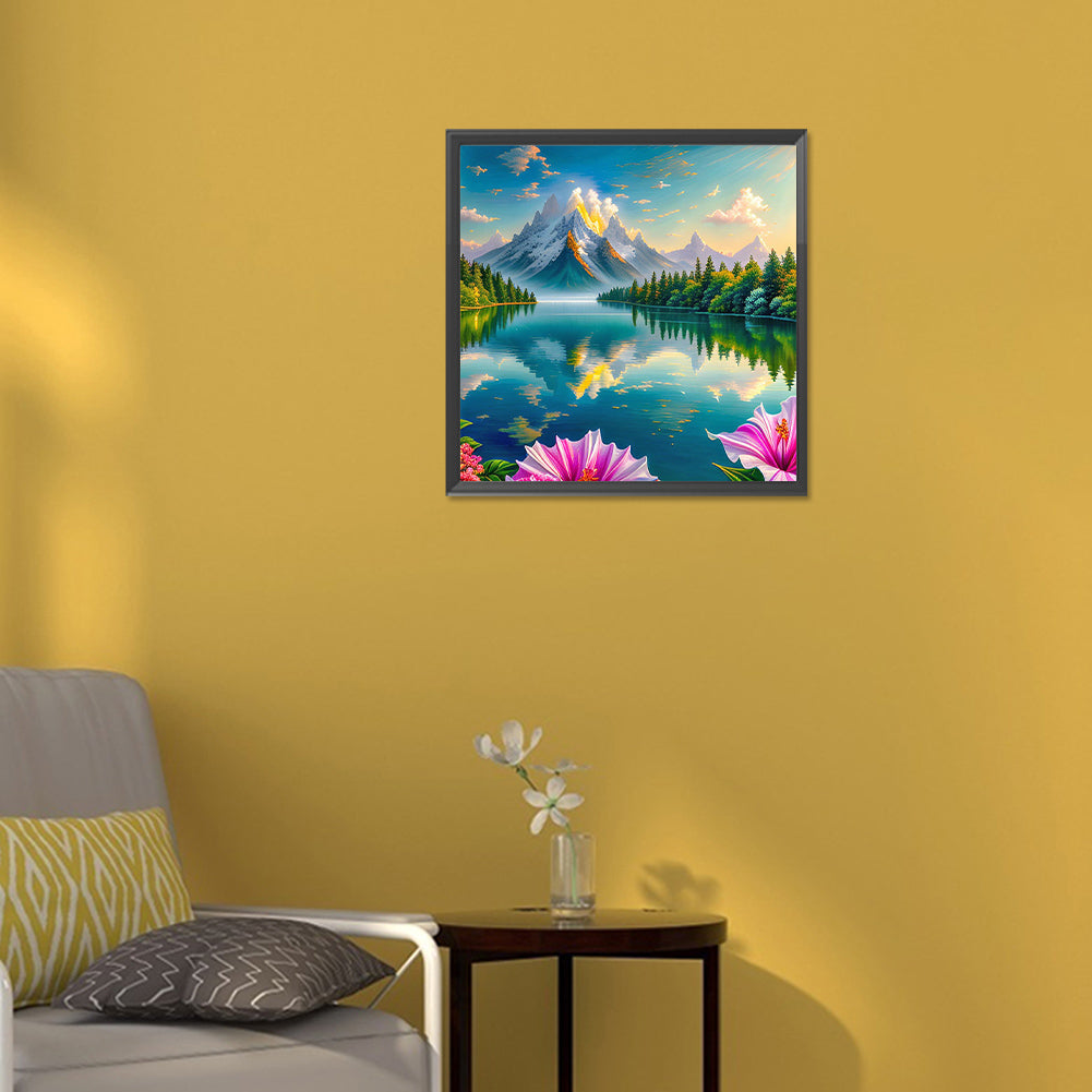 Landscape - Full Round Drill Diamond Painting 30*30CM