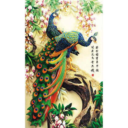 Peacock - Special Shaped Drill Diamond Painting 32*45CM