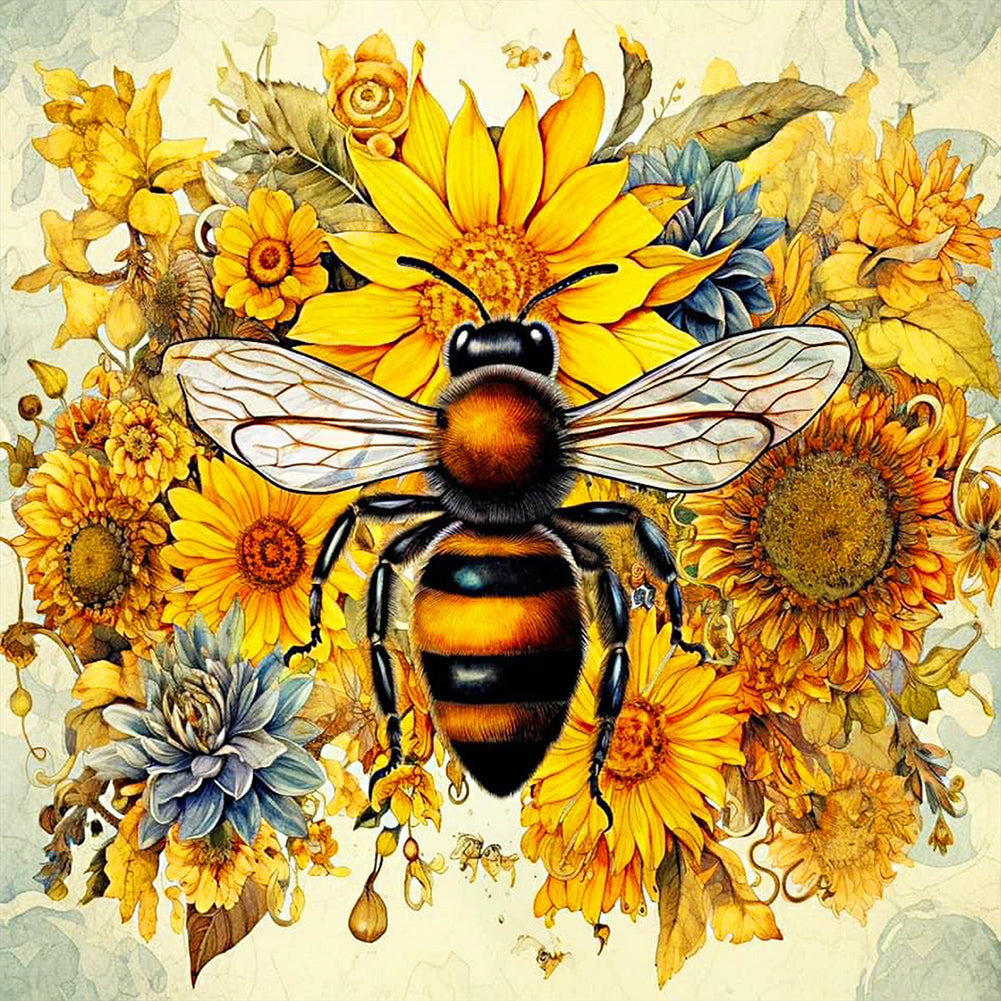 Bee - Full Round Drill Diamond Painting 40*40CM