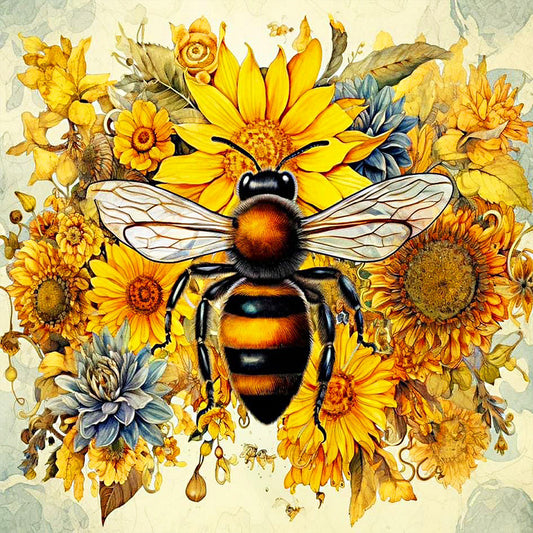 Bee - Full Round Drill Diamond Painting 40*40CM