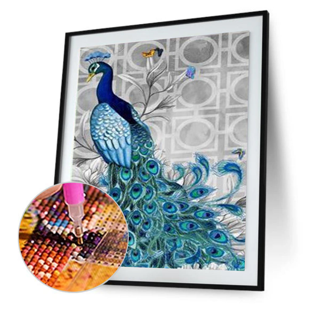 Peacock - Special Shaped Drill Diamond Painting 32*45CM