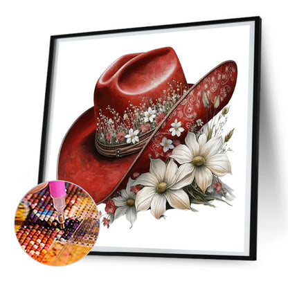 Cowboy Hat - Full Round Drill Diamond Painting 30*30CM