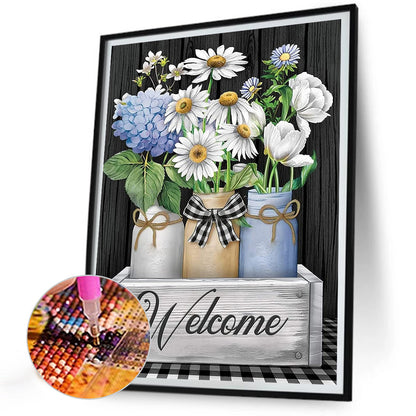 Vase - Full AB Square Drill Diamond Painting 30*40CM