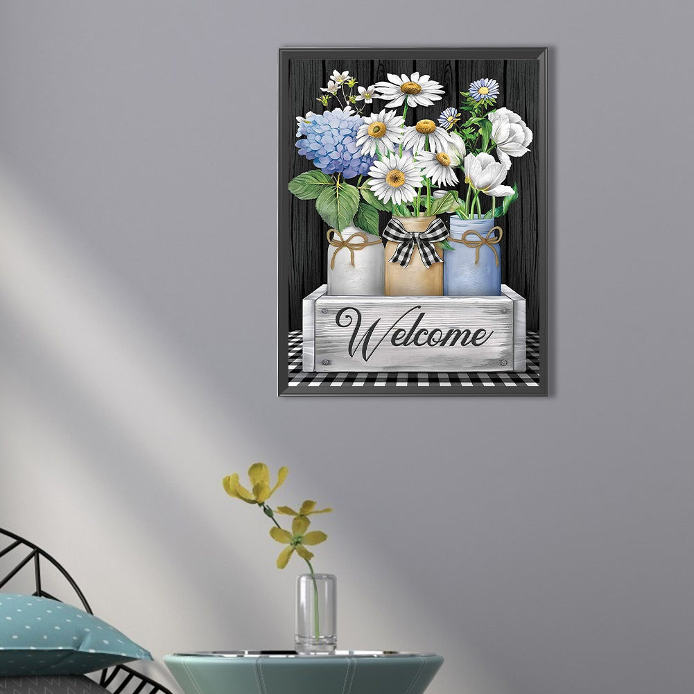 Vase - Full AB Square Drill Diamond Painting 30*40CM