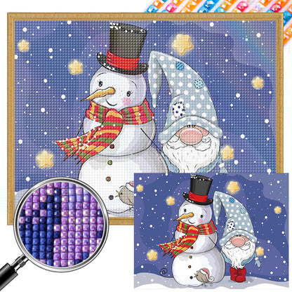 Snowman - Full AB Square Drill Diamond Painting 40*30CM