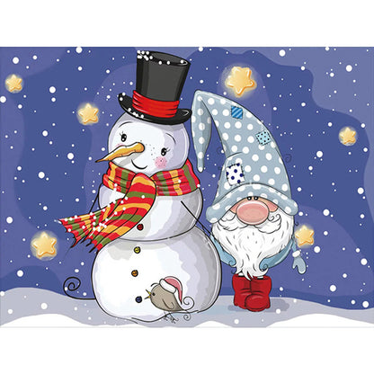 Snowman - Full AB Square Drill Diamond Painting 40*30CM