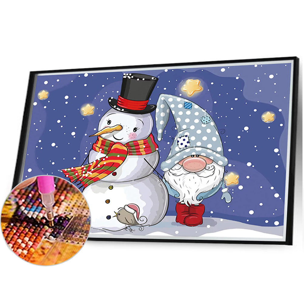 Snowman - Full AB Square Drill Diamond Painting 40*30CM