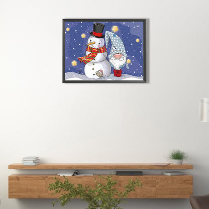 Snowman - Full AB Square Drill Diamond Painting 40*30CM