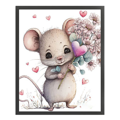 Grass Mouse - 16CT Stamped Cross Stitch 40*50CM