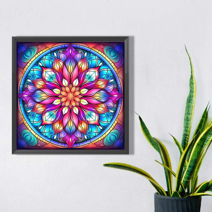 Mandala Glass Painting - Full AB Round Drill Diamond Painting 40*40CM