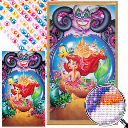 Mermaid Ariel - Full AB Round Drill Diamond Painting 40*70CM