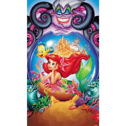 Mermaid Ariel - Full AB Round Drill Diamond Painting 40*70CM