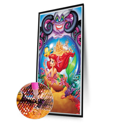 Mermaid Ariel - Full AB Round Drill Diamond Painting 40*70CM
