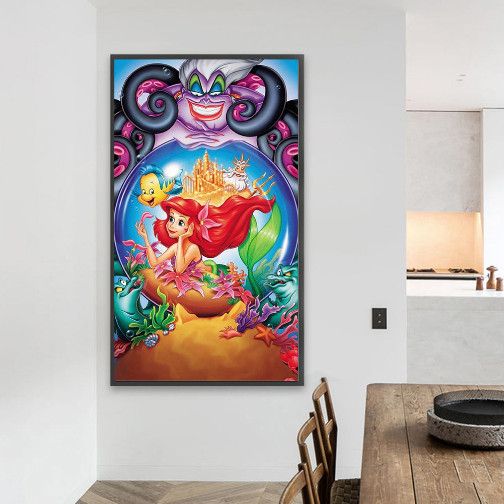 Mermaid Ariel - Full AB Round Drill Diamond Painting 40*70CM