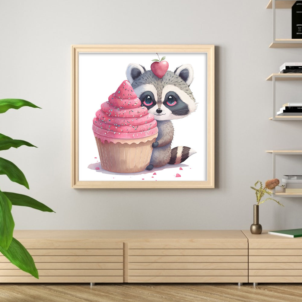 Raccoon - 18CT Stamped Cross Stitch 25*25CM