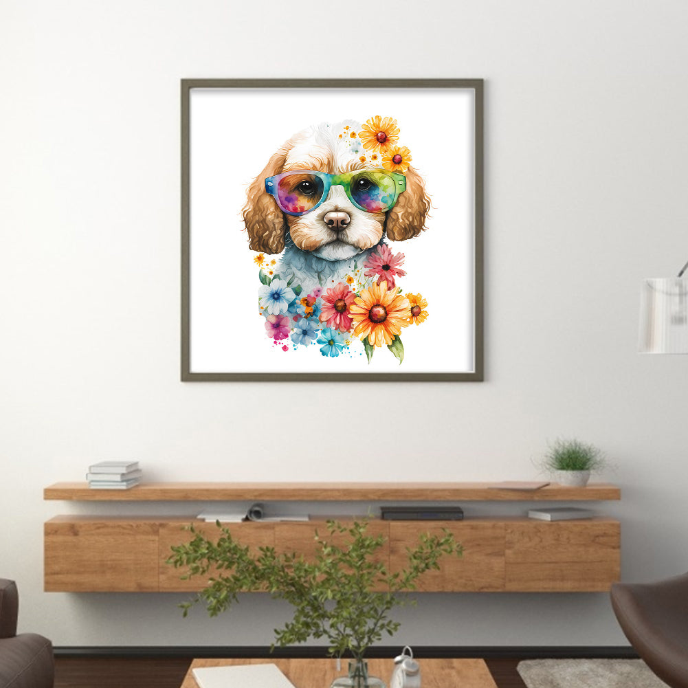 Dog - 18CT Stamped Cross Stitch 25*25CM