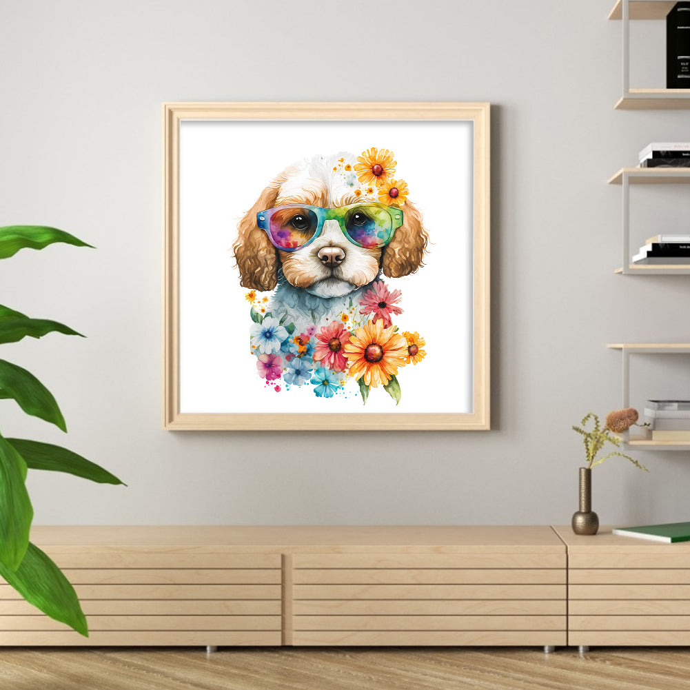 Dog - 18CT Stamped Cross Stitch 25*25CM