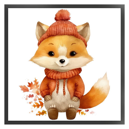 Fox - 18CT Stamped Cross Stitch 25*25CM