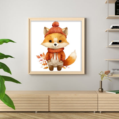 Fox - 18CT Stamped Cross Stitch 25*25CM