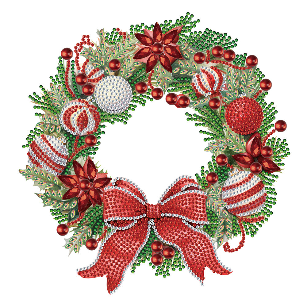 Christmas Wreath - Special Shaped Drill Diamond Painting 30*30CM