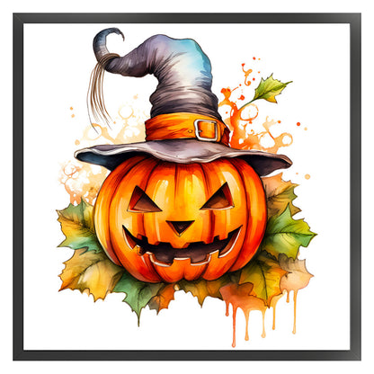 Halloween Pumpkin - 18CT Stamped Cross Stitch 25*25CM