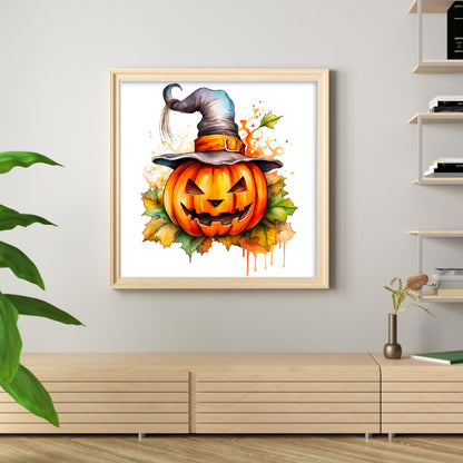 Halloween Pumpkin - 18CT Stamped Cross Stitch 25*25CM