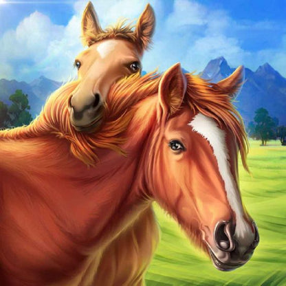 Horse - Full Round Drill Diamond Painting 30*30CM