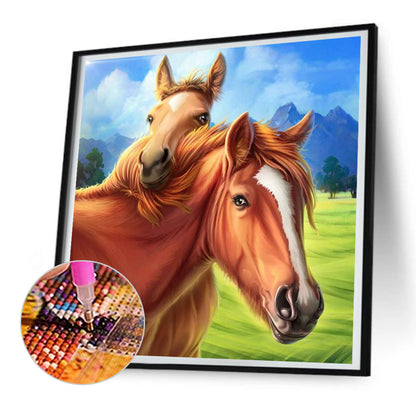 Horse - Full Round Drill Diamond Painting 30*30CM