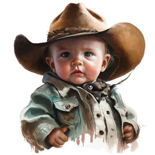 Cowboy Kid - Full Round Drill Diamond Painting 30*30CM