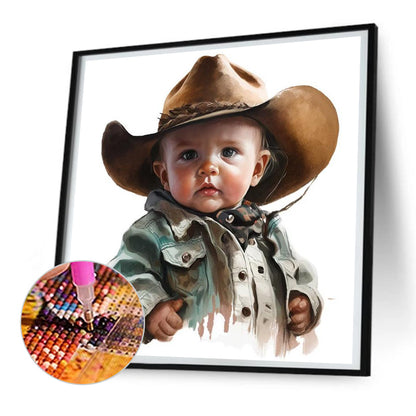 Cowboy Kid - Full Round Drill Diamond Painting 30*30CM