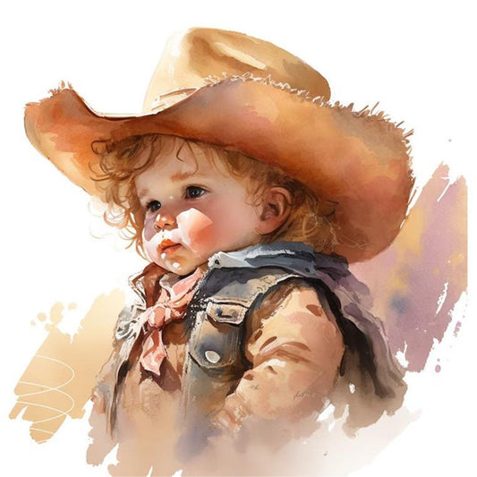 Cowboy Kid - Full Round Drill Diamond Painting 30*30CM