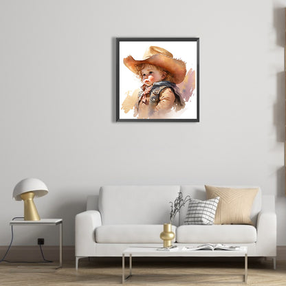 Cowboy Kid - Full Round Drill Diamond Painting 30*30CM