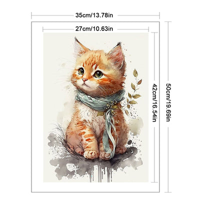 Cute Kitten - 11CT Stamped Cross Stitch 35*55CM