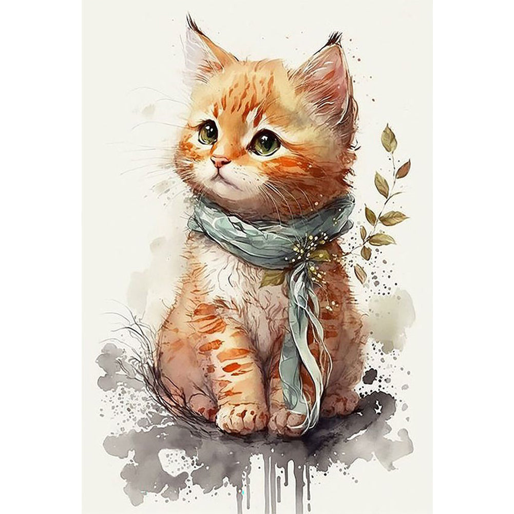 Cute Kitten - 11CT Stamped Cross Stitch 35*55CM