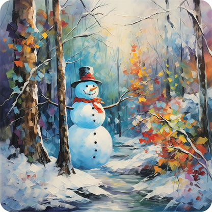 Winter Snowman - Full Round Drill Diamond Painting 40*40CM