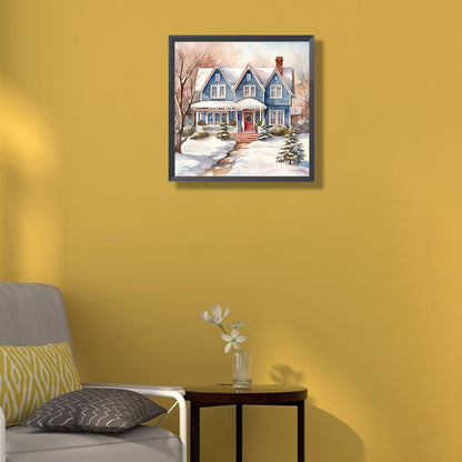 Winter Snow Street - Full Round Drill Diamond Painting 40*40CM