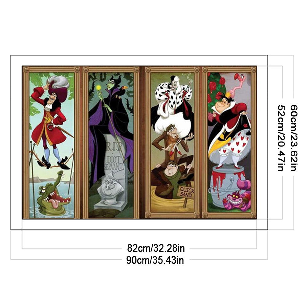 Disney Villains - 11CT Stamped Cross Stitch 90*60CM