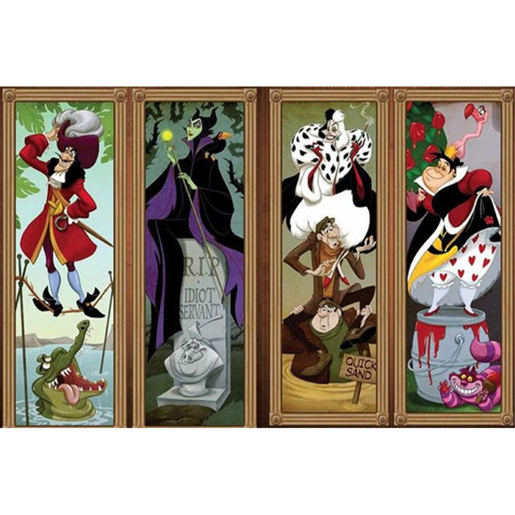 Disney Villains - 11CT Stamped Cross Stitch 90*60CM