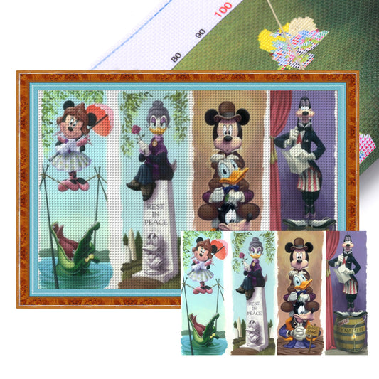 Mickey Minnie - 11CT Stamped Cross Stitch 90*60CM