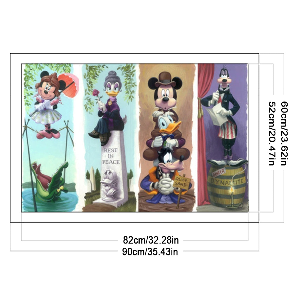 Mickey Minnie - 11CT Stamped Cross Stitch 90*60CM