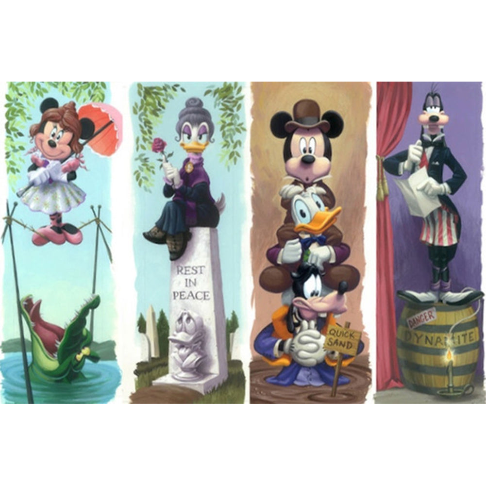 Mickey Minnie - 11CT Stamped Cross Stitch 90*60CM