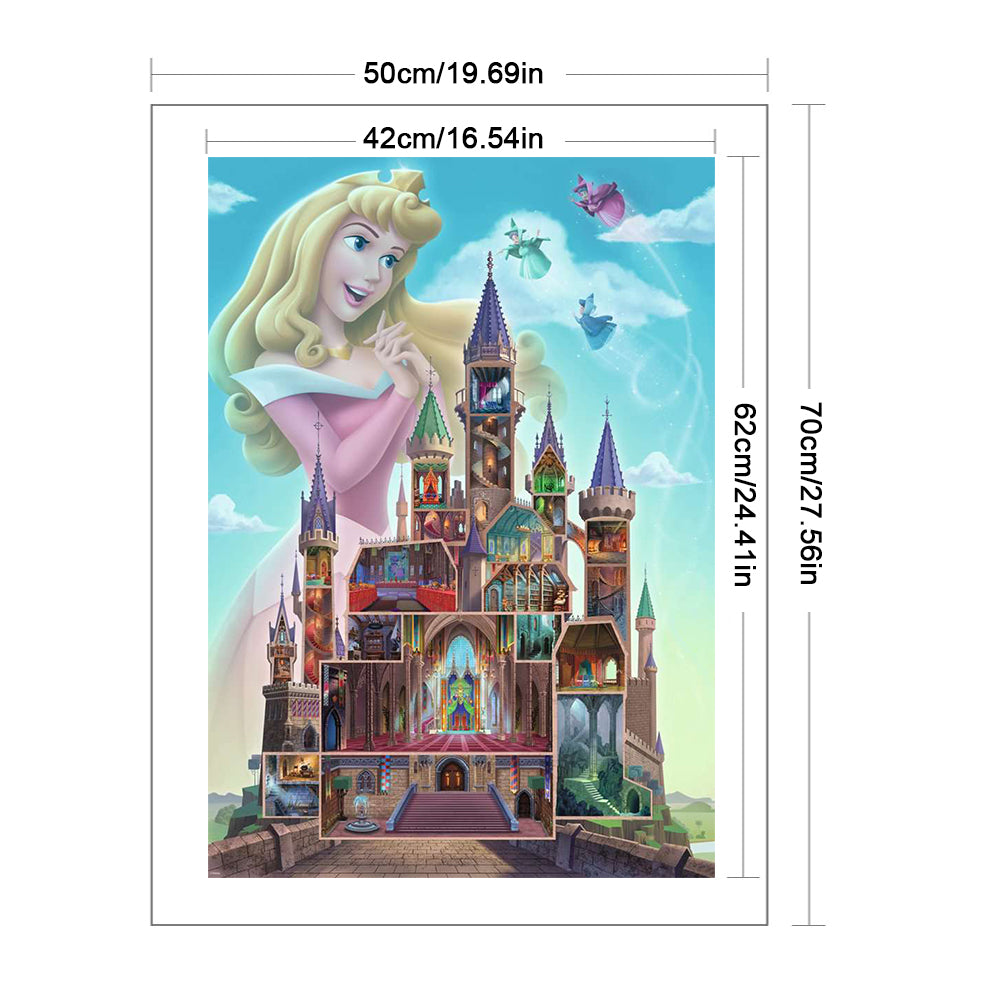 Silhouette - Disney Castle With Princess Ello - 11CT Stamped Cross Stitch 50*70CM