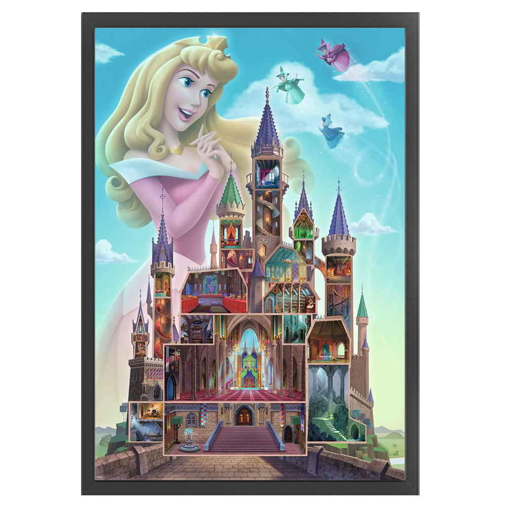 Silhouette - Disney Castle With Princess Ello - 11CT Stamped Cross Stitch 50*70CM