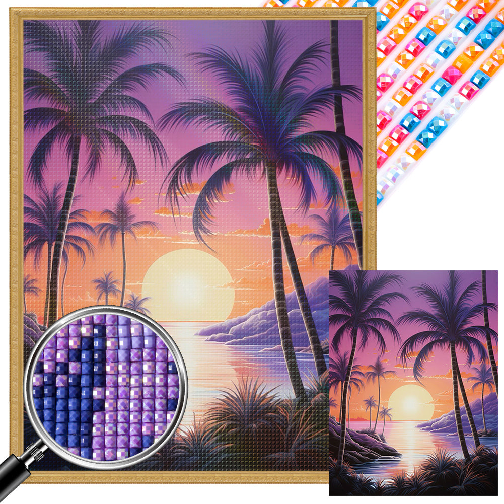 Coconut Beach - Full AB Square Drill Diamond Painting 30*40CM