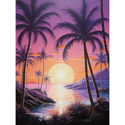 Coconut Beach - Full AB Square Drill Diamond Painting 30*40CM