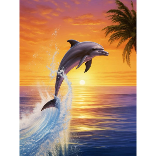 Dolphin - Full AB Square Drill Diamond Painting 30*40CM