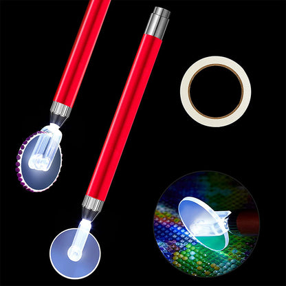 Diamond Painting Tools Kit Art Accessories Tools Detachable Drill Tips LED Light