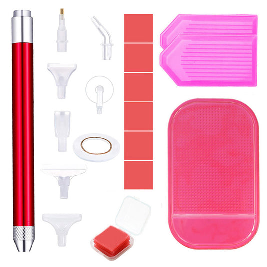 Diamond Painting Tools Kit Art Accessories Tools Detachable Drill Tips LED Light